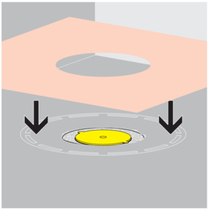 Floor drain, Advantix, place sealing collar on bonded sealing