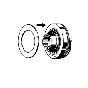 Multiplex M9, mount overflow unit, place sealing element on flange