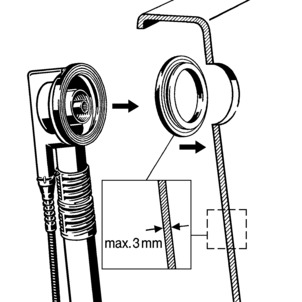 Multiplex M9, mount overflow unit, fit profile seal