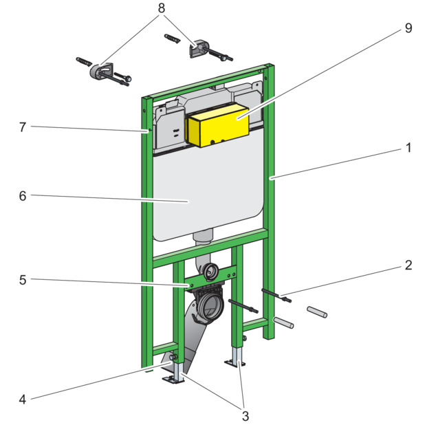 Viega Eco Plus WC element, 8108.1, 8108.45, overview