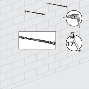 Models 8108.1, 8108.45, mount fixing set
