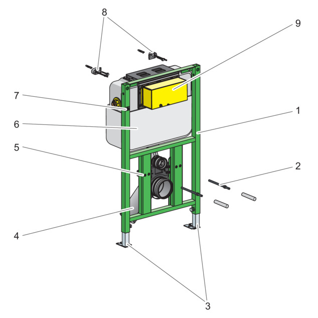 Viega Eco Plus WC element, 8130.2, overview