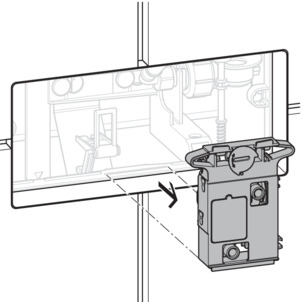 WC flush plate, prepare installation, remove mechanism
