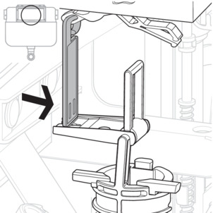 WC flush plate, mount flush actuation, insert mechanism (2L, horizontally)