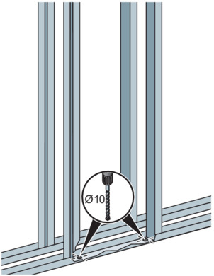 Models 8130.45 and 8130.2, drill holes