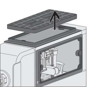 Cistern 2L, remove upper revision cover