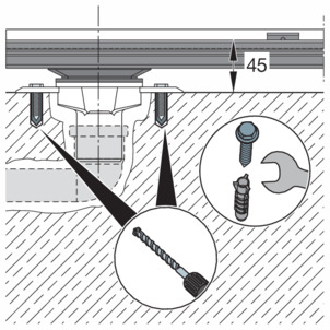 Shower channel, 4966.19, installation height 45 mm