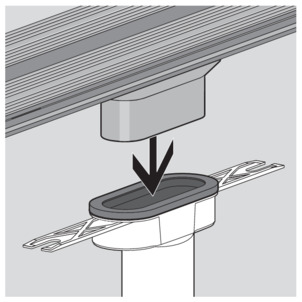 Shower channel, 4966.19, push the shower channel into the drain connector