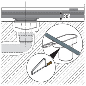 Shower channel, 4966.19. installation height 35 mm