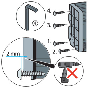 Douchegoot, Advantix Vario wand, afsluitstuk links monteren