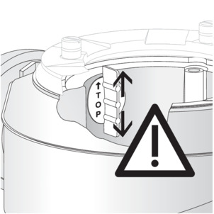 Tempoplex Plus, afsluitstop correct positioneren