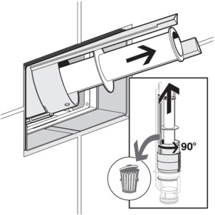 Spoelmechanisme, 8310.0, afvoerventiel verwijderen