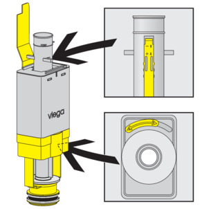 WC-module, spoelhoeveelheid instellen