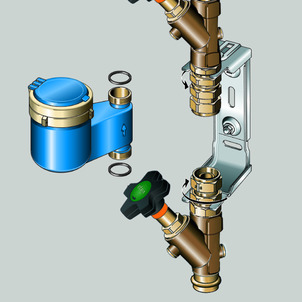 Easytop, 2230.15 water meter installation vertical