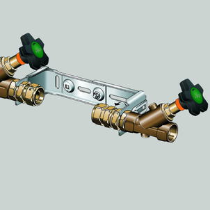 Easytop. 2230.15, secure the CRV slanted seat valve on the water meter bow