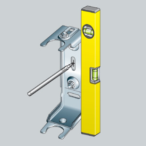 Easytop, 2230.15 water meter bow / spirit level vertical mounting