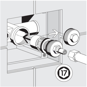 Flush plate manual, 8326.2, screw in cartridge valve