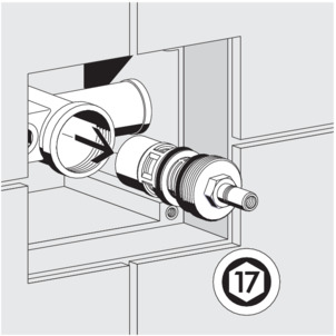 Flush plate manual, 8326.2, unscrew cartridge valve
