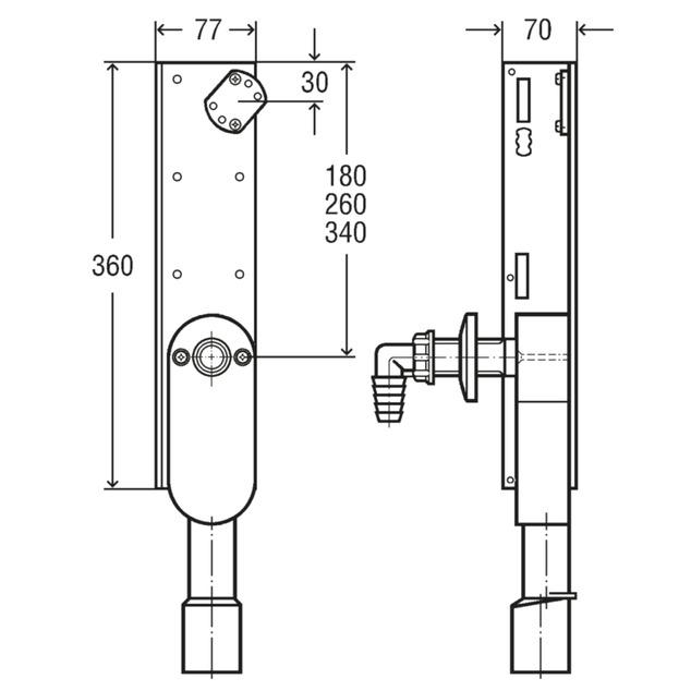 8068.3, fitting holder, dimensional drawing