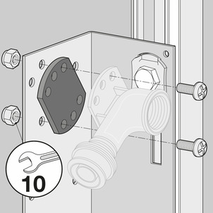 8068.3, fitting holder, mount wall plate connections