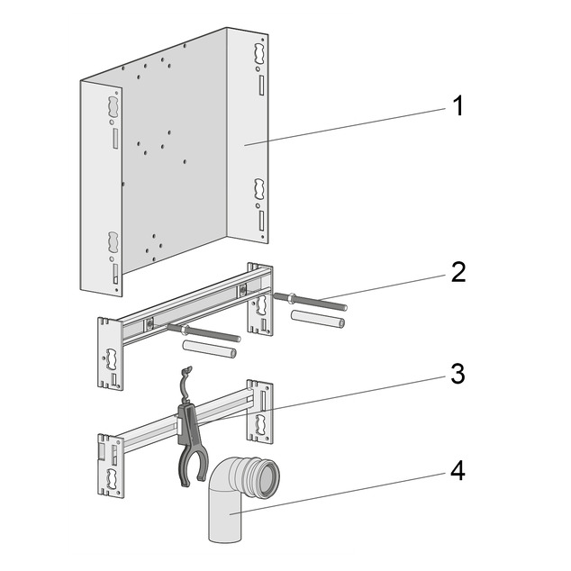 8126, urinal module, exploded diagram
