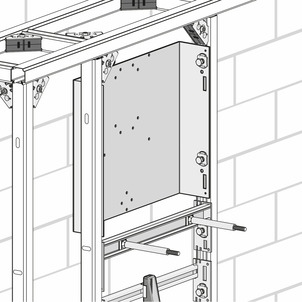 8126, urinal module, attach inlet fittings