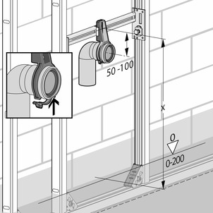 8126, urinal module, set height