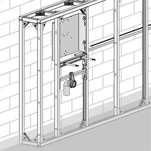 8126, urinal module, make water connection