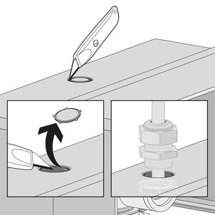 8055.5, washbasin module, optional cable laying