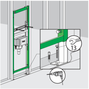 Washbasin element, 8168, attach to floor