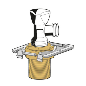 8055.5, washbasin module, screw in corner valve