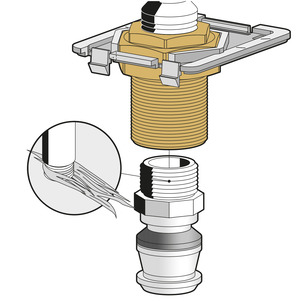 8055.5, washbasin module, seal pipeline adapter
