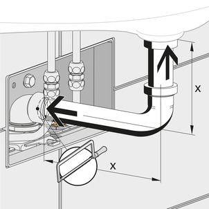 8055.5, washbasin module, insert drain elbow