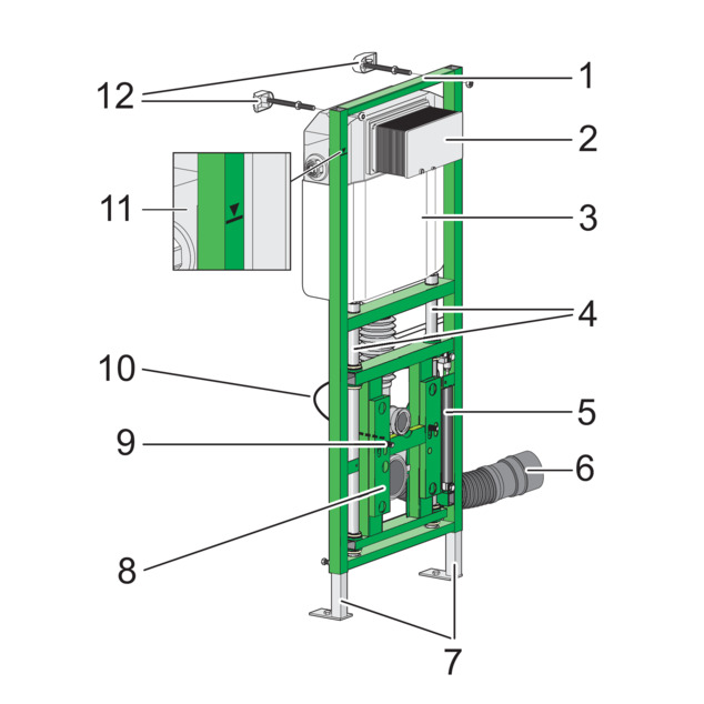 Viega Eco Plus WC element, 8161.22, overview