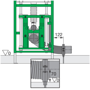 Eco Plus, 8161.22, mount the drain elbow without the fixing material supplied