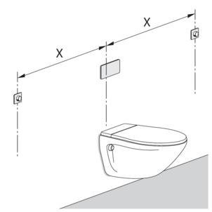 Eco Plus, WC element, electrical actuation / pass empty pipe through