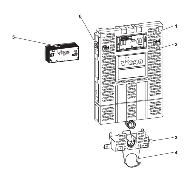 Viega Mono WC block, 8310.2, product overview of components