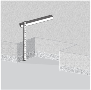 Shower channel, determine screed height