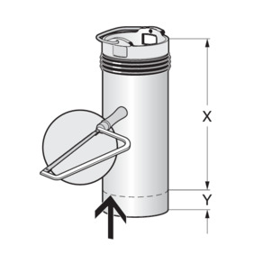 Shower channel, 4980.10 / 4980.30 / 4960.80 / 4960.81, shorten the length of immersion pipe