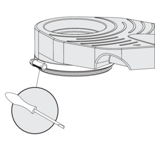 Shower channel, 4980.30 / 4980.10 / 4960.80 / 4960.81, loosen fastening ring