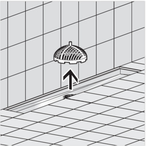 Shower channel, 4980.30, remove the sieve