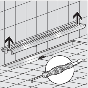 Shower channel, 4980.30, remove the grate