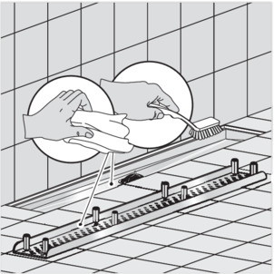 Shower channel, 4980.30, clean the grate