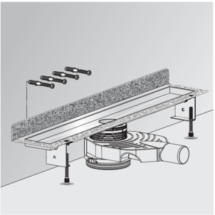 Shower channel, 4980.30, fasten wall sheet