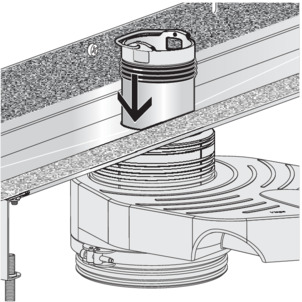 Shower channel, 4980.30, insert the immersion pipe