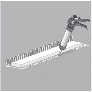 Shower channel, 4980.30 / 4980.50 / 4982.20, apply adhesive