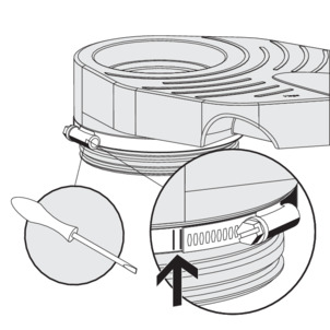 Shower channel, 4980.30 / 4980.10 / 4960.80 / 4960.81, tighten fastening ring