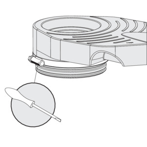 Shower channel, 4980.30 / 4980.10 / 4960.80 / 4960.81, loosen fastening ring