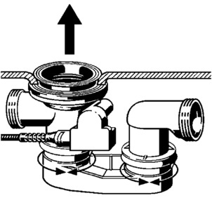 Multiplex, mount drain, fit the drain into the tub
