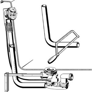 Multiplex, connect overflow and drain, shorten overflow pipe